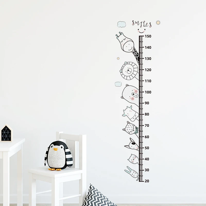 Animal Height Ruler Wall Stickers 19