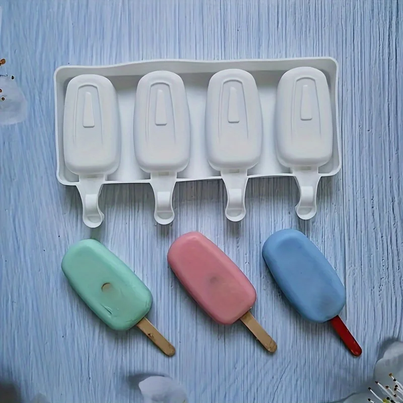 3-Pack Ice Molds BPA and PVC Free Plastic Popsicle Molds Multifunctional Accessories for Ice Cream Pudding Jelly Candy