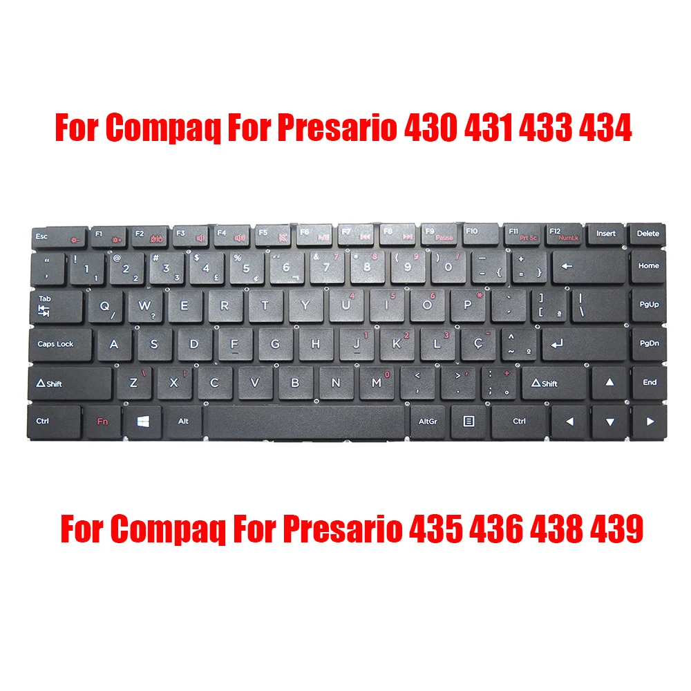 

Laptop Replacement Keyboard For Compaq For Presario 430 431 433 434 435 436 438 439 Brazilian BR Black Without Frame New