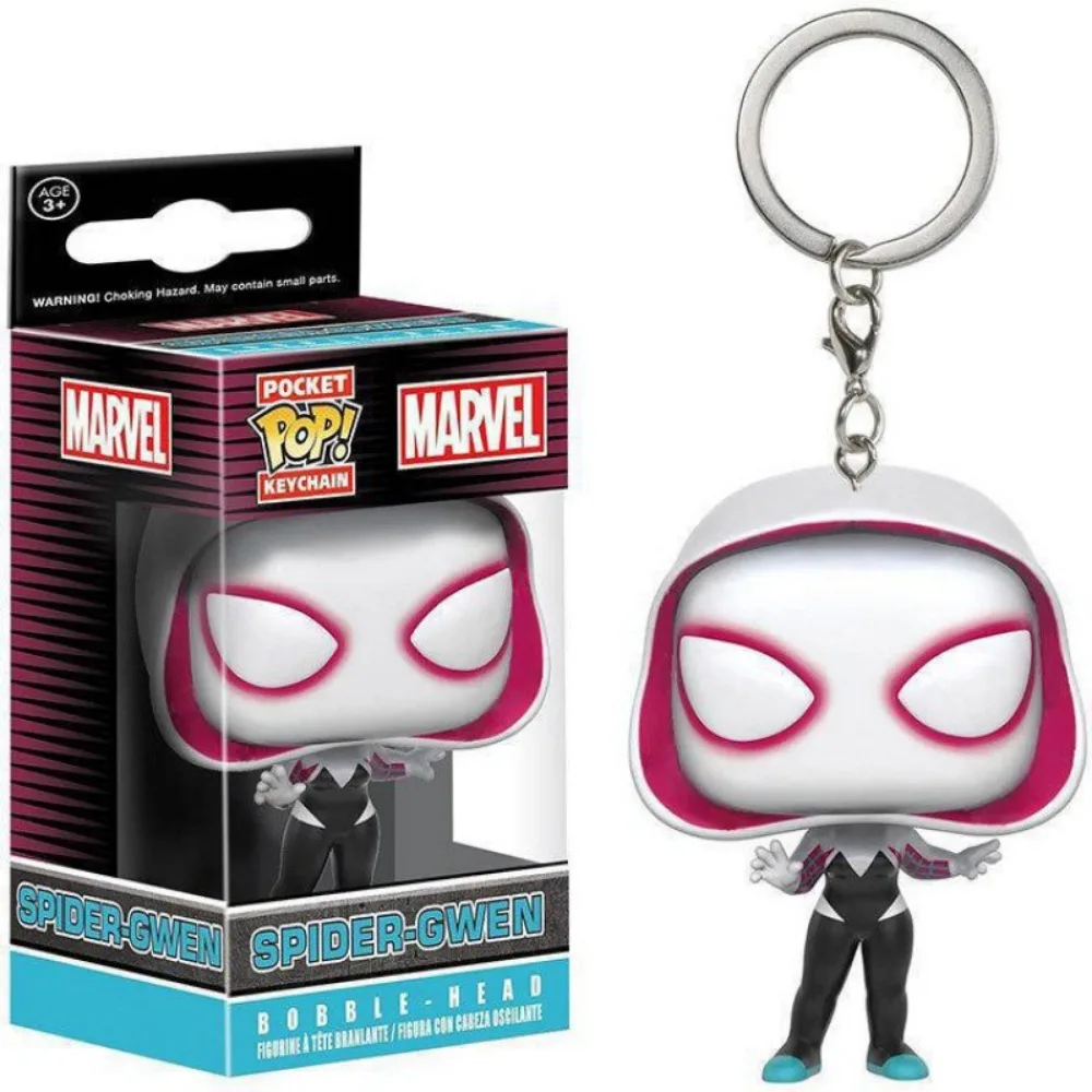 Funko POP Keychains Marvel Popular Character Spider Man Multiple Styles Forms Anime Dolls Models Backpack Pendant Keychain Gift 5