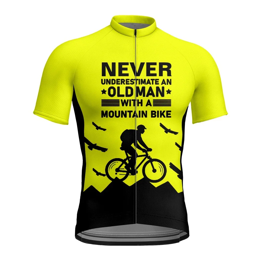

Men's Cycling Jerseys Short Sleeve Summer Breathable Quick Dry MTB Racing Bike Clothing Black Popular Bicycles Shirts