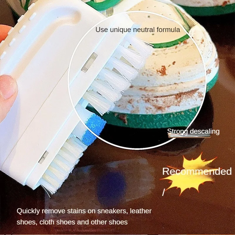 White Shoe Cleaner Free Brush Shoe Cleaning Magi c Cleaning Foam Stain Removing Yellowing Brush Shoe Edge Dry Cleaning Brush 3