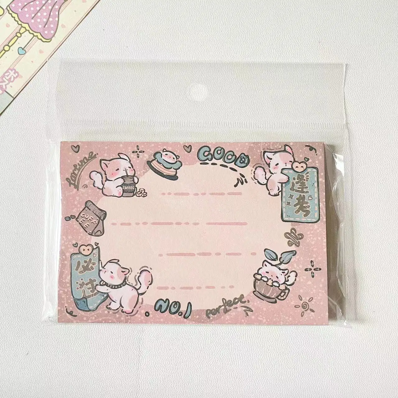 Kawai Schreibwaren Niedliche Haustier-Katzen-Serie Notizblöcke Abreißbare Klebende Cartoon Büro- und Schulbedarf Lern- und Nachrichtenblöcke Memo-Pad – Detail 15