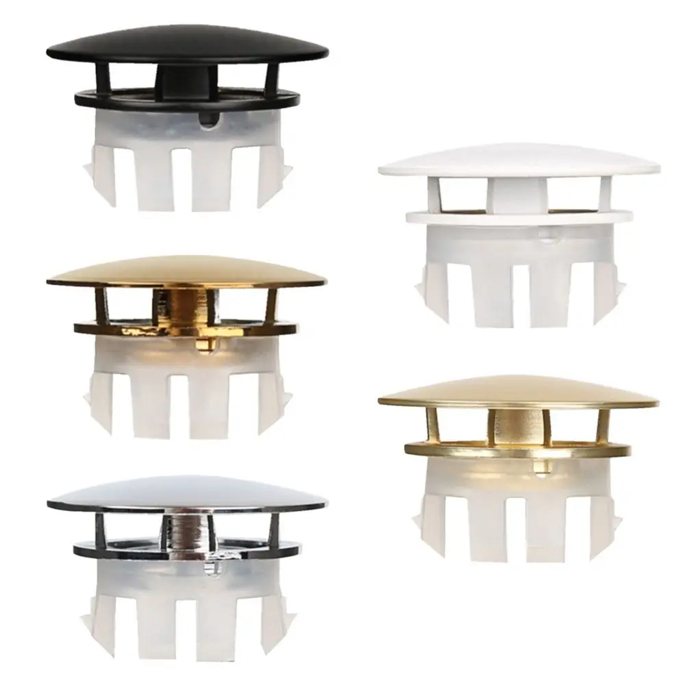 Sink Overflow Covers Trim Ring Cap Kitchen Bathroom Sink Bathtub Round Double Layer Replacement Hole Cover For 22mm-24mm Hole 5