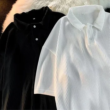 Polo Casual modale estiva per uomo moda coreana manica corta Camisas polo t-shirt Street Striped chemise homme abbigliamento