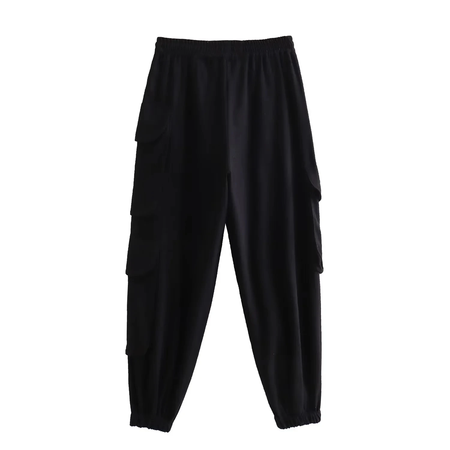 

TRAF Women Jogging Trousers Fashion Daily Street Neutral High-waist Sports Pants 2023 Female Simple Casual Welt Pockets Pants