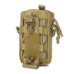 Outdoor Adventure Waist Pack Bag - Molle EDC Pouch & Water Bottle Carrier (Tan no sling)