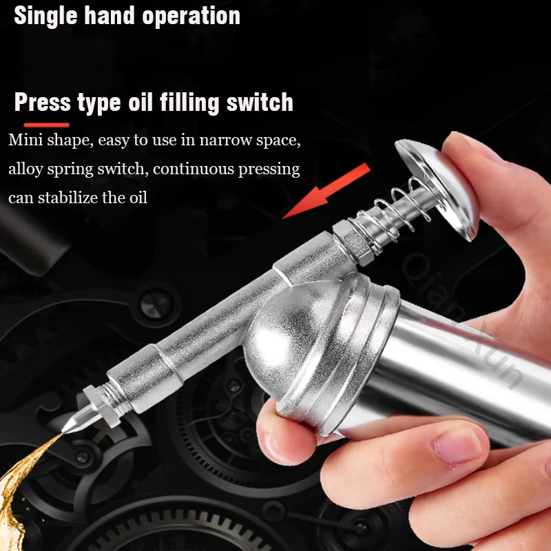 

80cc Capacity Mini Multi Grease Gun Single Hand Pump Operation Tool Hose High Pressure Oil for Automotive Mechanical Excavators