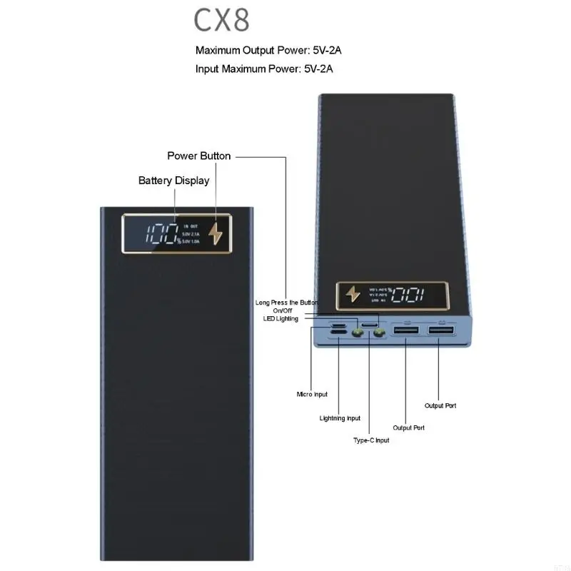 573a abnehmbare Batteriespeicherbox für 8x18650 Batterien Halter DIY -Plastikboxen – Detail 9