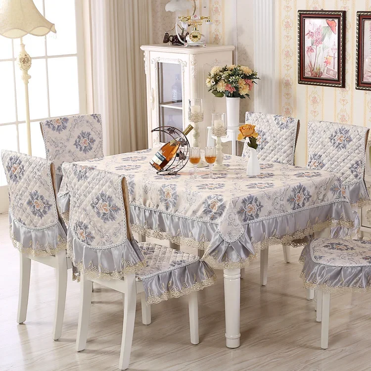 

New Floral Tablecloth Pastoral Dinner Tablecloth Fresh Style Table Cover Decoration Rectangular Cotton Line Table Cloth