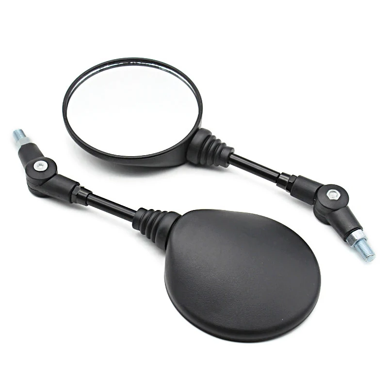 Foldable Round Scooter Rearview Mirrors - Set of 2