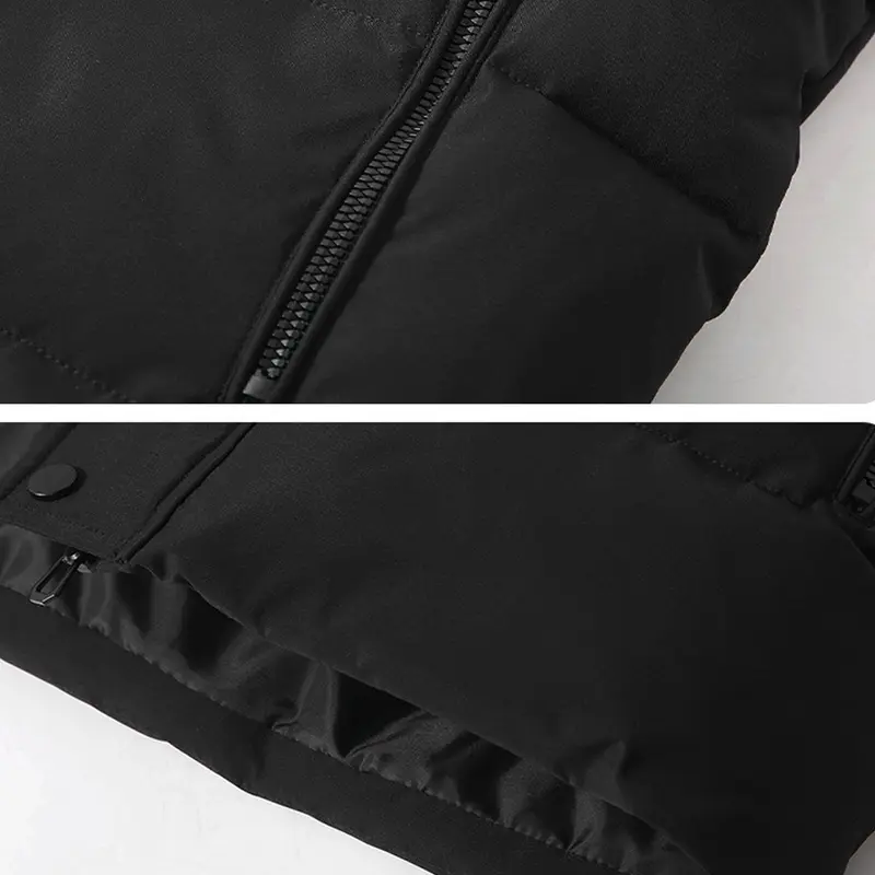 Winter Thick Vest Men 6XL Plus Size Vests Winter Padded Vests Male Fashion Casual Solid Color Sleeveless Jacket Big Size 6XL - Image 6