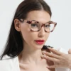 Retro Floral Printed Spring Hinge Prescription Reading Glasses for Women Vintage Elegant Designer Reader Glasses +1.0 to +4.0 4