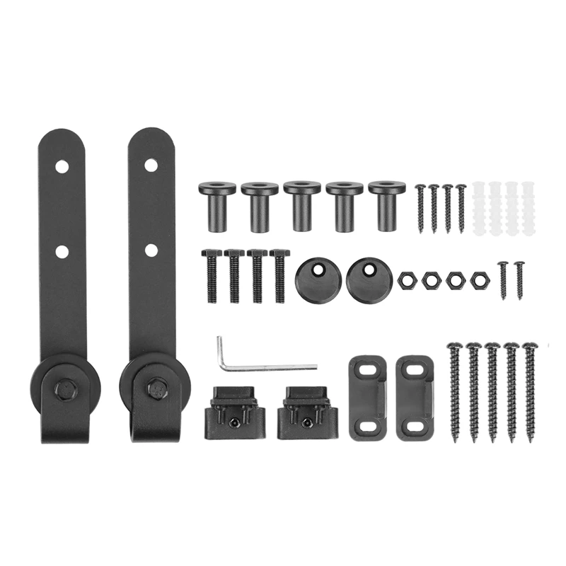 HOT SALE Door Sliding Barn Household Working Wood Doors Track Hardware Interior Cabinet Closet Hanging Rail Set Barns |