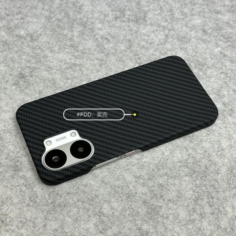 Luxury Color-Blocking Carbon Fiber Shockproof Bumper Case with Lens Protection