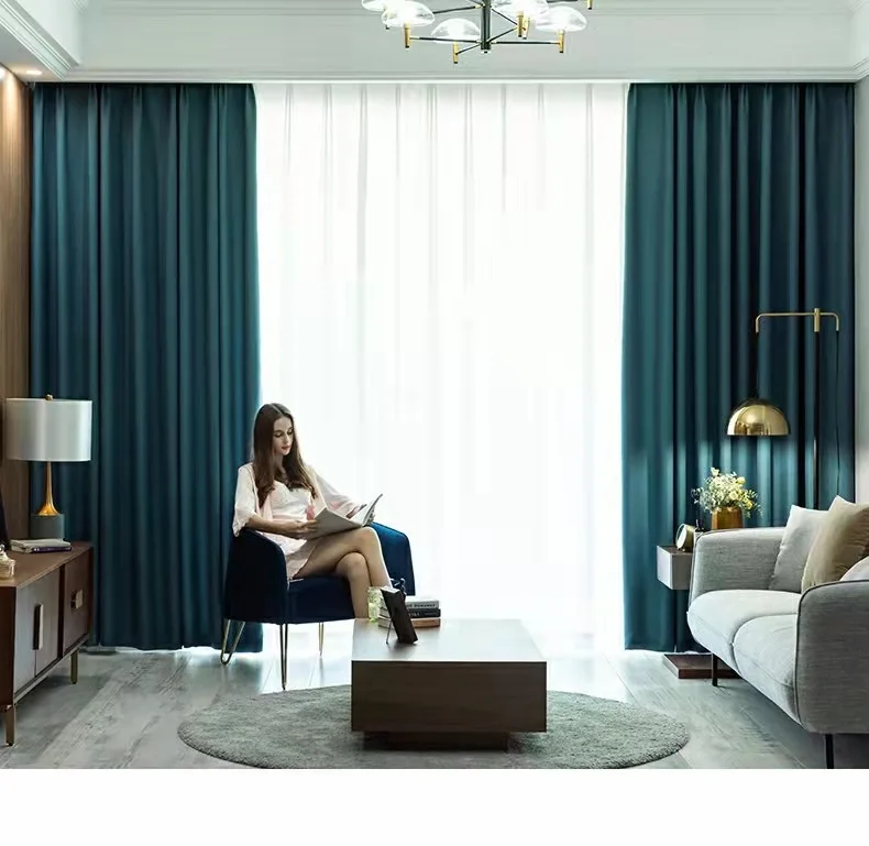 

Rhombus Lattice Curtain Living Room Bedroom Plain Simple Modern Windows
