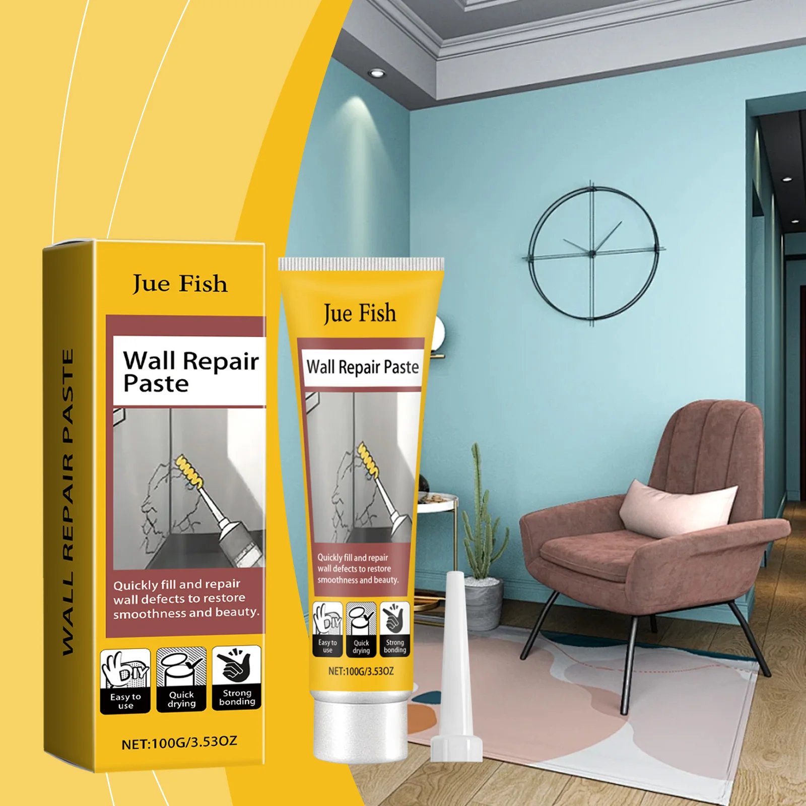 Wall crack repair cream Wall damage Scratch dent Crack staple hole repair wall paste