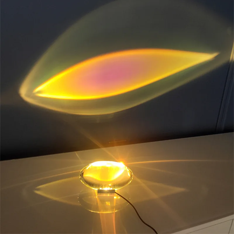 Italian Designer Table Lamp Led Crystal Eye Of The Sky Egg-shaped Lamps Living Bedroom Decor Light Night Projector Bedside Lamp