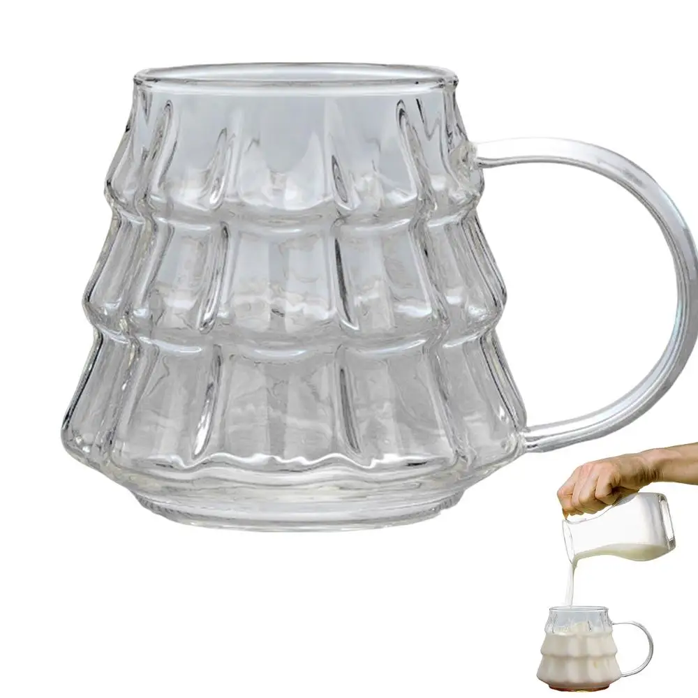 Holiday Tree Tea Cup Glass Coffee Mugs 350Ml