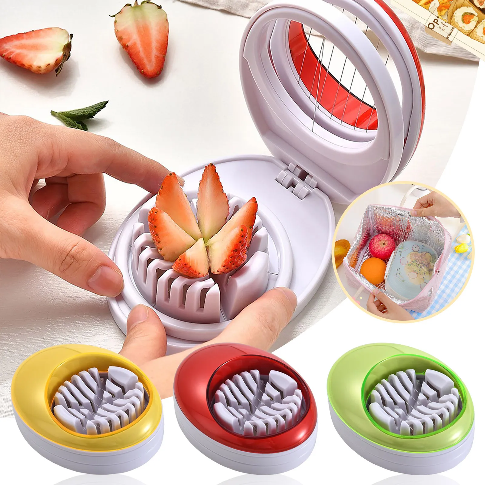 Egg Slicer for Hard Boiled Eggs,Easy to Cut Egg into Slices, Wedge and  Dices, Sturdy ABS Body with Stainless Steel Wires,Non-slip Feet,Dishwasher