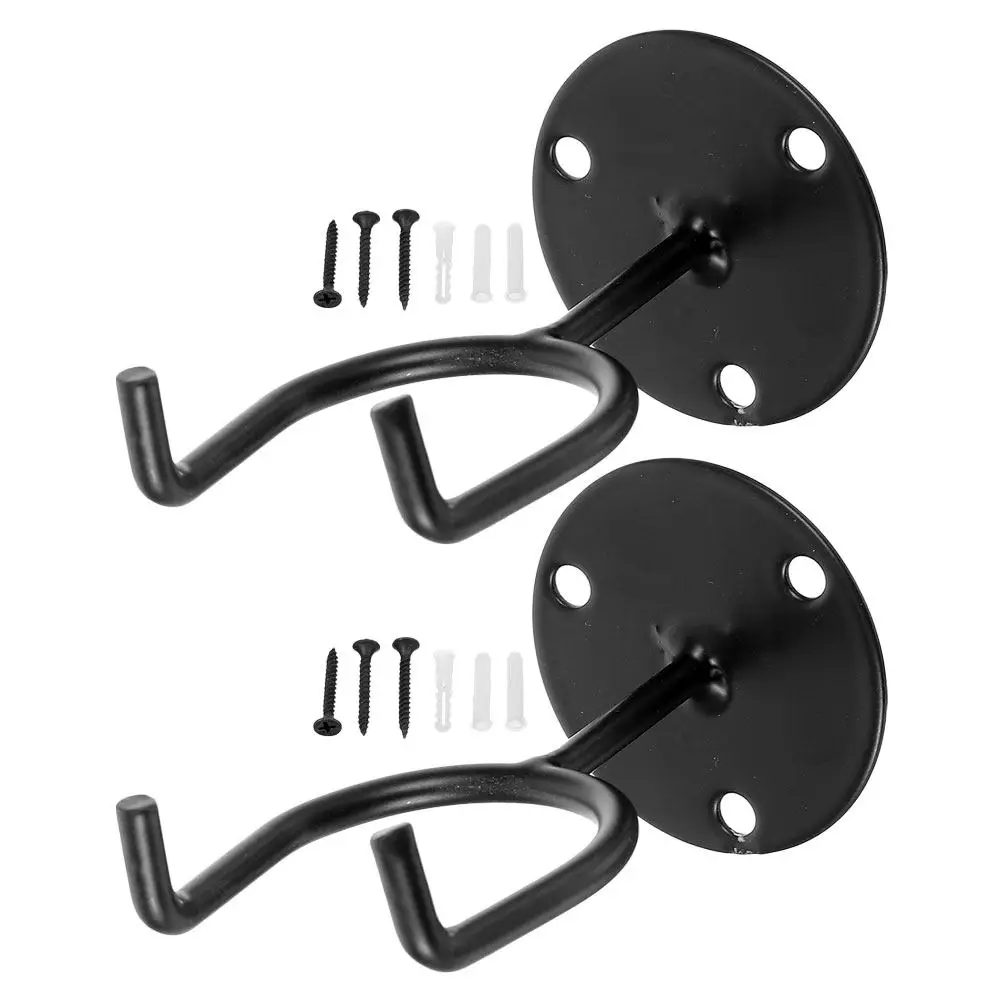 2개 벽걸이형 야구 배트 랙 공간 절약형 보관 홀더 다기능 디스플레이 선반 고하중 철제 마운트 (방용)
