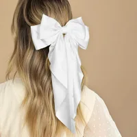 Pince à cheveux en ruban avec nœud papillon pour femmes, barrettes Bowvétérans t pour filles, pince à queue de cheval de printemps, bande de sauna, accessoires pour cheveux, tenue de sauna, cadeau 6