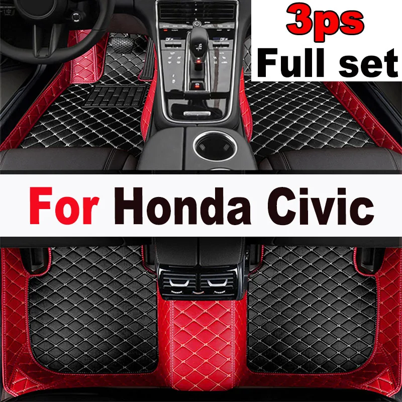 

LHD Car Floor Mats For Honda Civic 2022 2023 Carpets Styling Protect Accessories Rugs Foot Pad Auto Parts Waterproof Dash Covers