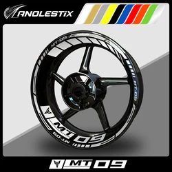 AnoleStix Reflective Motorcycle Wheel Sticker Hub Decal Rim Stripe Tape For YAMAHA MT09 MT-09 2017 2018 2019 2020 2021 2022