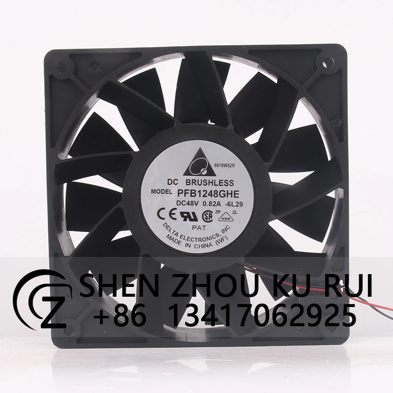

PFB1248GHE Case Cooling Fan for Delta DC48V 0.82A 120*120*38MM 12CM 12038 Double Ball Industrial Ventilation Axial