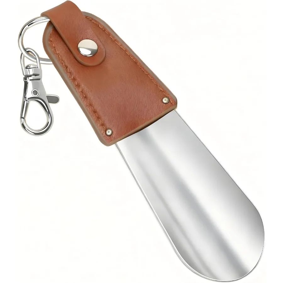 Tragbarer Schuhanzieher aus Metall, 12,7 cm, Mini-Reise-Schuhlöffel für Männer, Frauen, ältere Menschen, Schuhhilfe-Helfer-Werkzeug – Detail 1