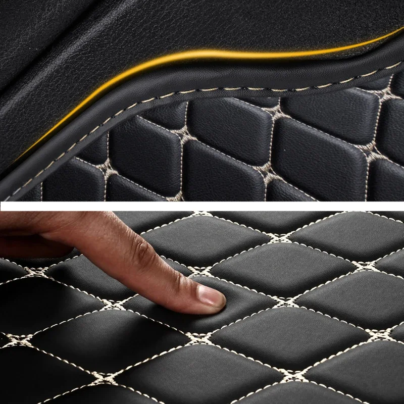 Tapis de sol de voiture en cuir imperméable LHD, style intérieur, anti-saleté, tapis pour KIT 508 2018 2017 2016 2015 2014 2013 2012 2011