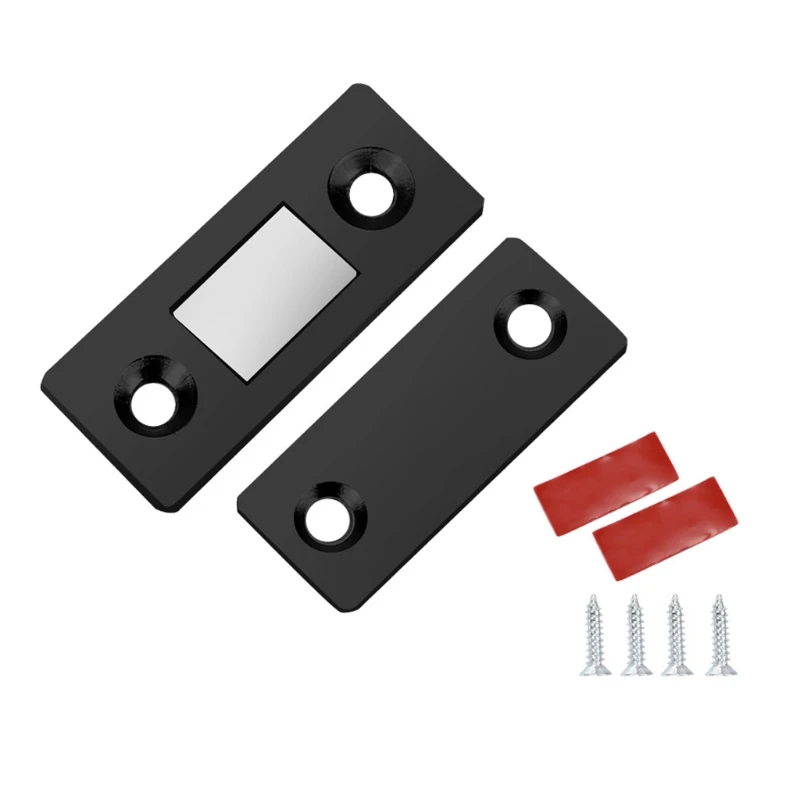 Magnetic Door Catch Drawer Catch for Sliding Door Cabinet Cupboard with Mounting Screws Adhesive