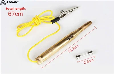 Automotive Copper circuit testing Car Light Lamp Voltage test light electrician line repair tool 12V 6V DC electric test pen car light tester voltage test pen