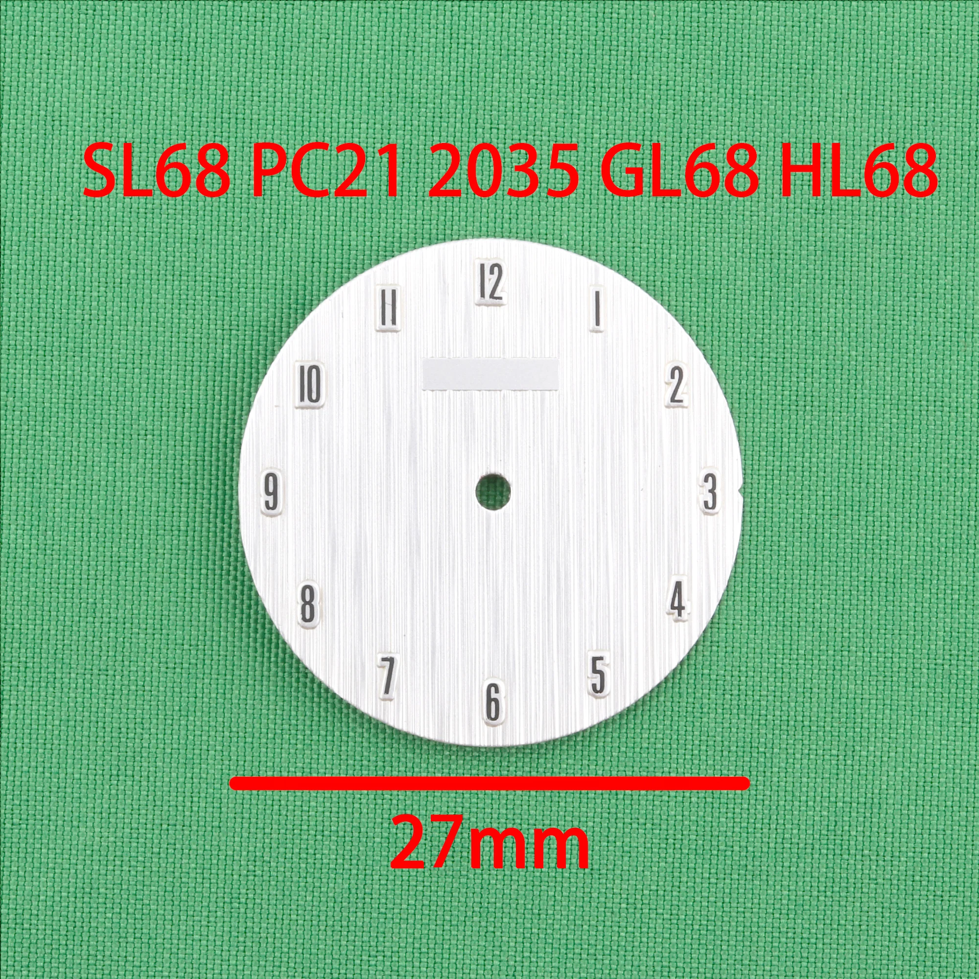 Elegant 27mm Black Silvery Watch Dial