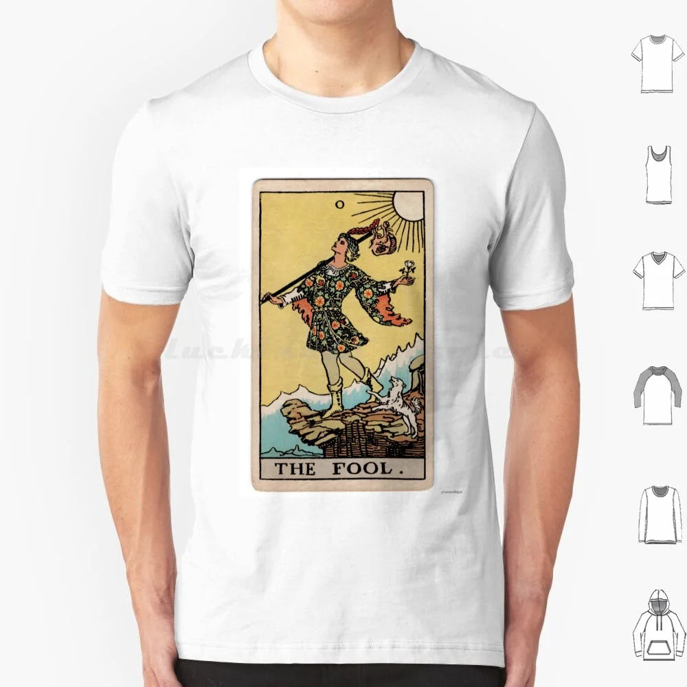 The Fool Tarot (Versione Di Colore Chiaro) T Shirt Uomo Donna Bambini 6Xl Tarocchi Major Arcana Vintage Antique Fool The Fool