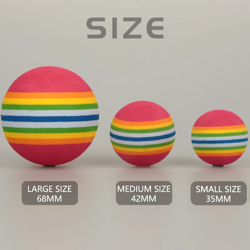 1 ~ 10 шт. красочные радужные шарики для кошек, интерактивные игрушки ...