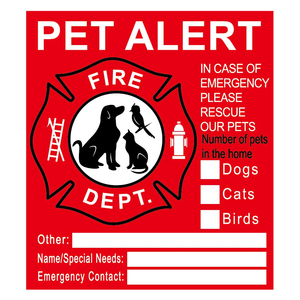 Service Dog Sticker Service Dog Rescue Alert Sticker - Emergency Pet ...