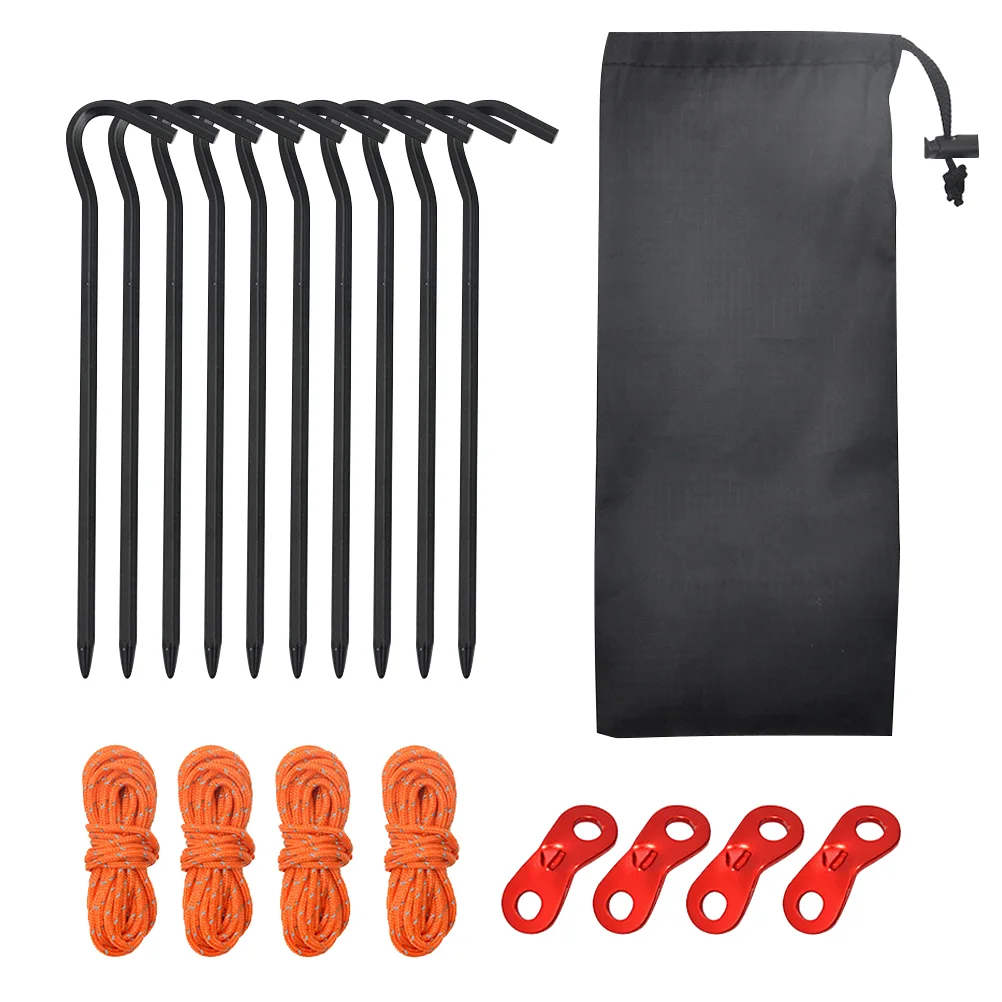 

Nail Set Tent Stakes with Storage Bag Outdoor Peg Awning Fixing Kit Camping Accessories
