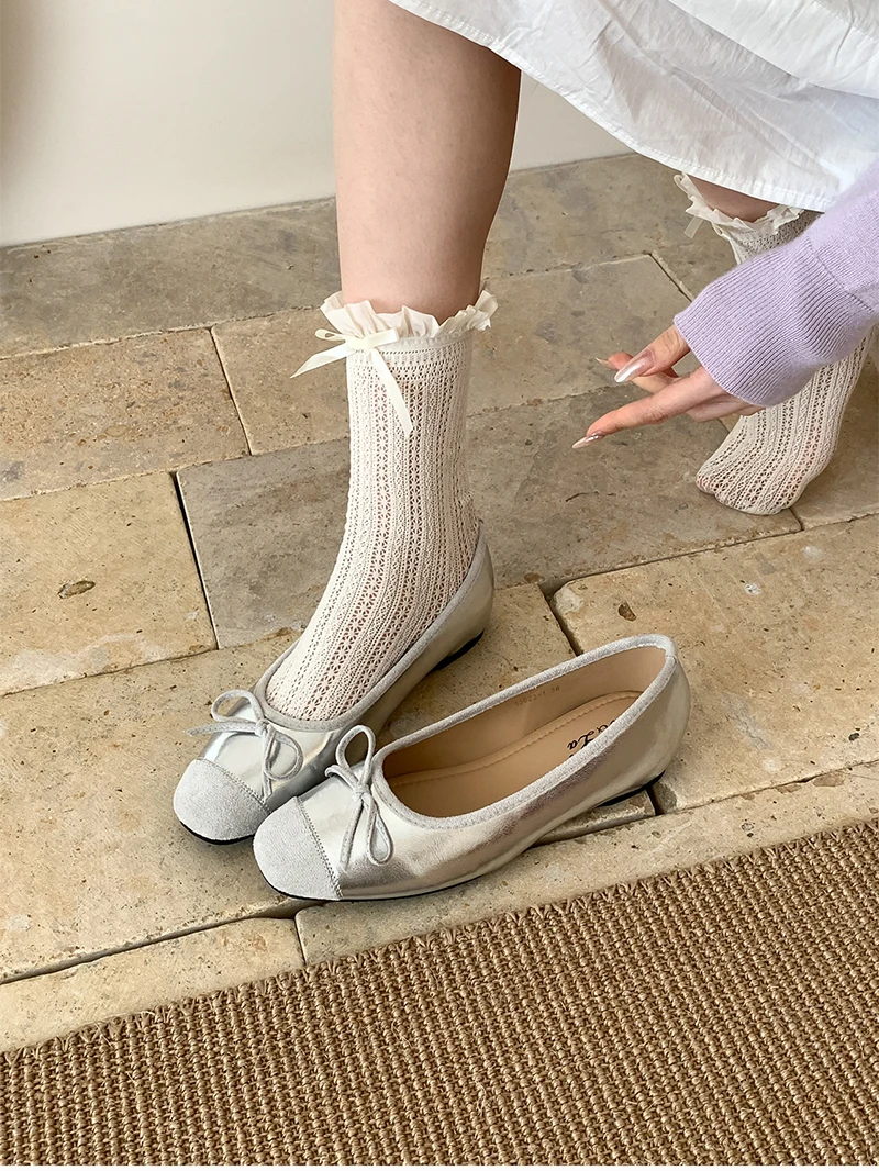 Spring Brand Women Flats Round Toe Shallow Slip On Ladies Casual Ballet Shoes Soft Sole Eelgant Dress Shoes