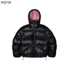 STU High Quality Down Suit Men's Solid Color Versatile Zipper Jacket Winter High Fluffy Women's Casual Hooded Short Loose Coat 2