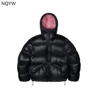 STU High Quality Down Suit Men's Solid Color Versatile Zipper Jacket Winter High Fluffy Women's Casual Hooded Short Loose Coat 2