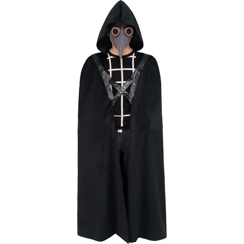 

Мужская накидка с капюшоном, длинная сценическая накидка, модный косплейер, большие размеры, весна-осень