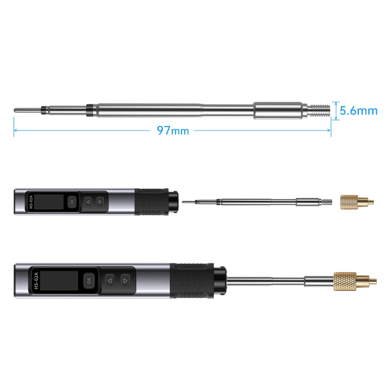 HS-02A Soldering Iron Nut Insert Kit for M2 to M8 Brass Thread Hot Melt Nuts wit