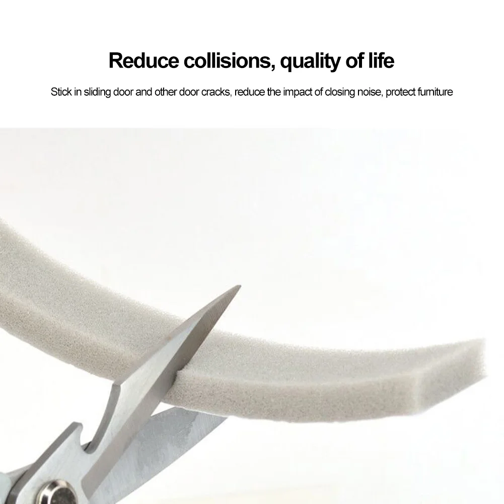 Self-adhesive Sponge Seal Cuttable Waterproof Soundproof Windshield Impact Seal Door Frame Cabinet Wear Protection Tool 1/2pcs sealing strip