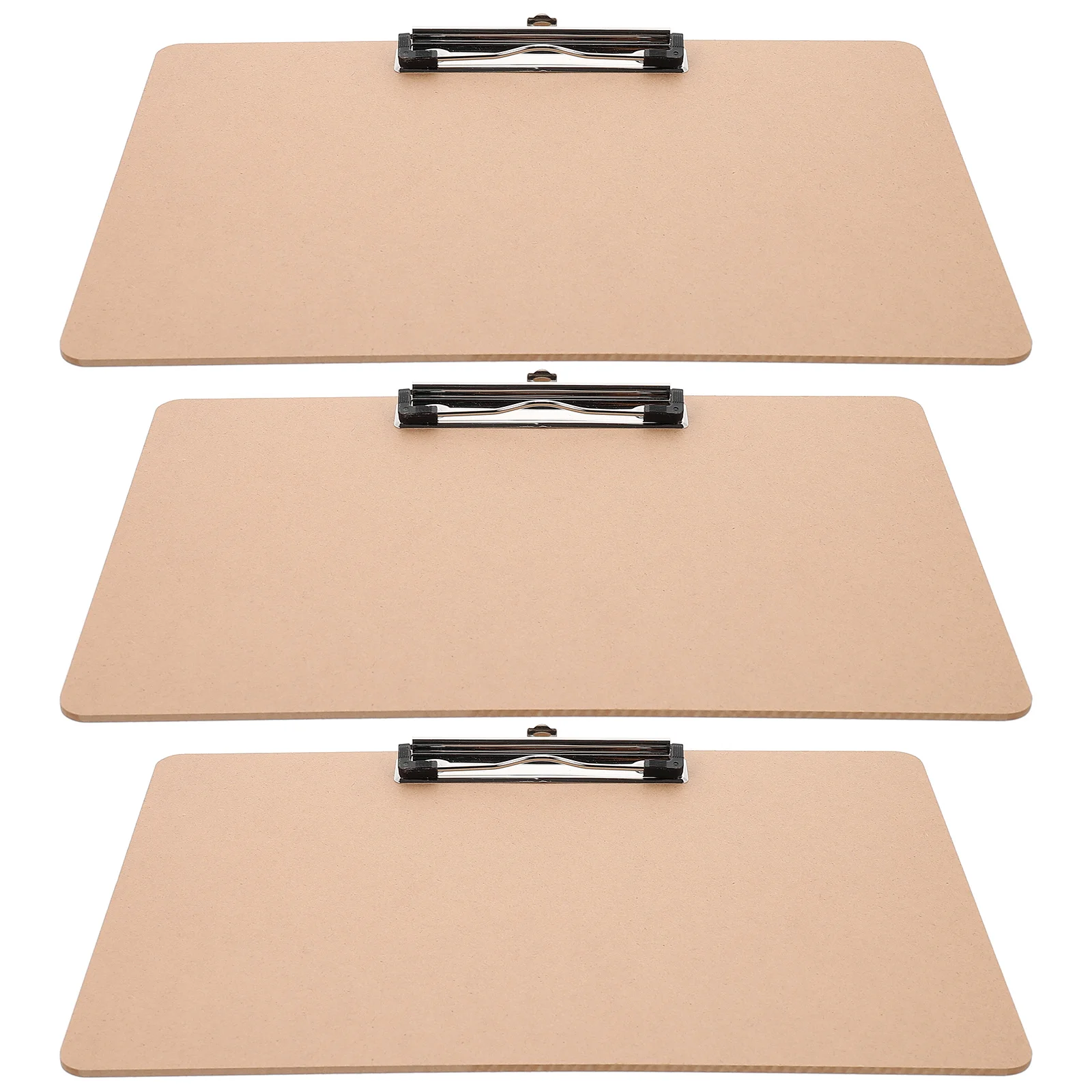 

3 Pcs Office Supplies Writing Board Document Clip Storage Portable Clipboard Students Wood