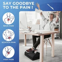 2 Adjustable Heights Foot Rest - Under Desk - Soft Memory Foam