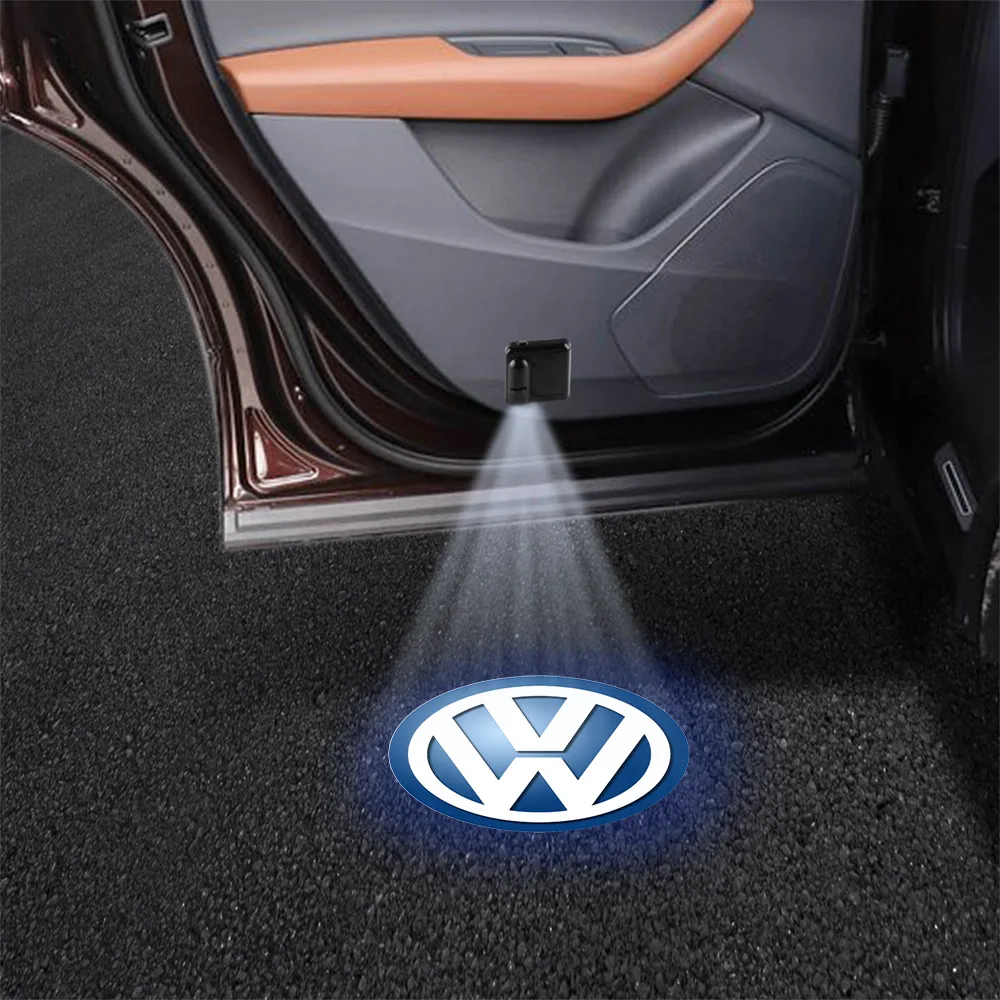 폭스바겐 VW R 라인 골프 폴로 MK7 티구안 파사트 제타용 차량 무선 도어 로고 프로젝터 LED 웰컴 라이트