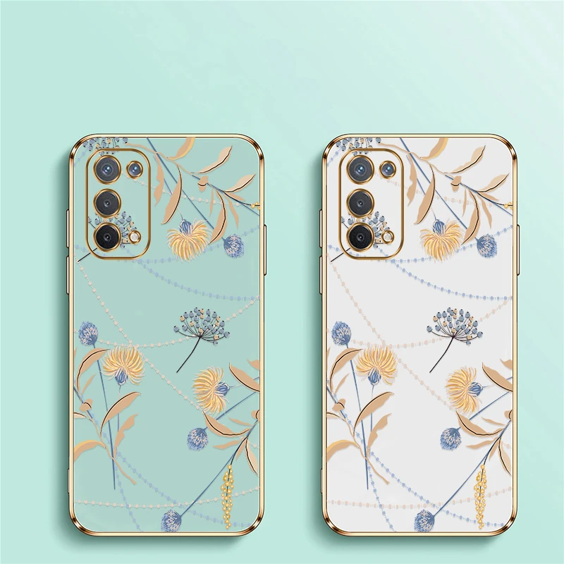 Elegant Botanical Shockproof Silicone Phone Case - Flower Design