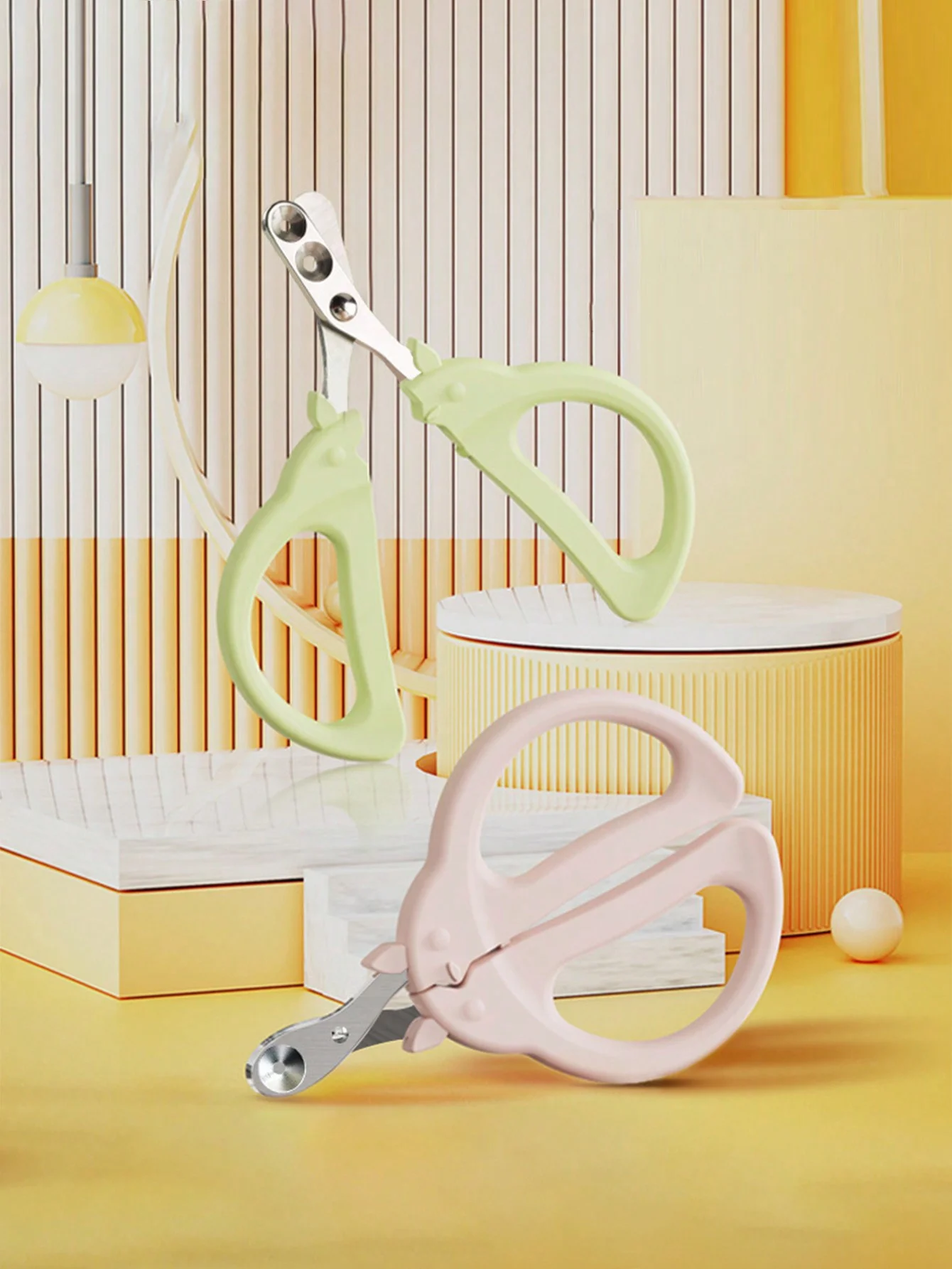 1pc Pet Nail Scissors Double-hole Small Blind Scissors Anti-bleeding Round Hole Limit Fingernail For Kittens