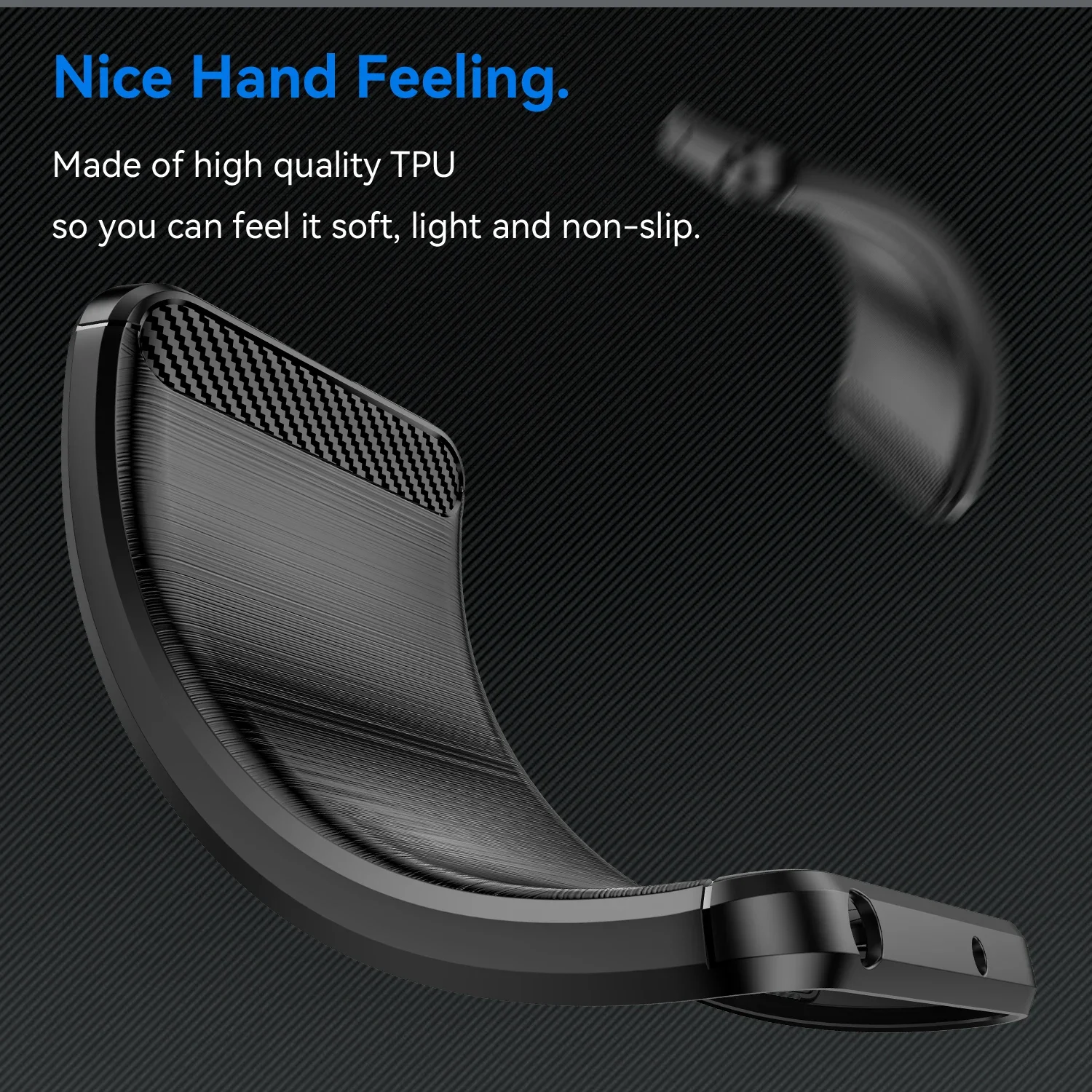 Enhanced Carbon Fiber Texture TPU Shockproof Protective Case